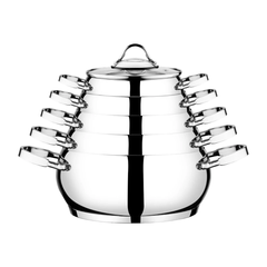 Arow Artemis 10 Parça Cam Kapaklı Tencere Seti