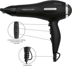 ProfiCare Profesyonel Saç Kurutma Makinesi Siyah