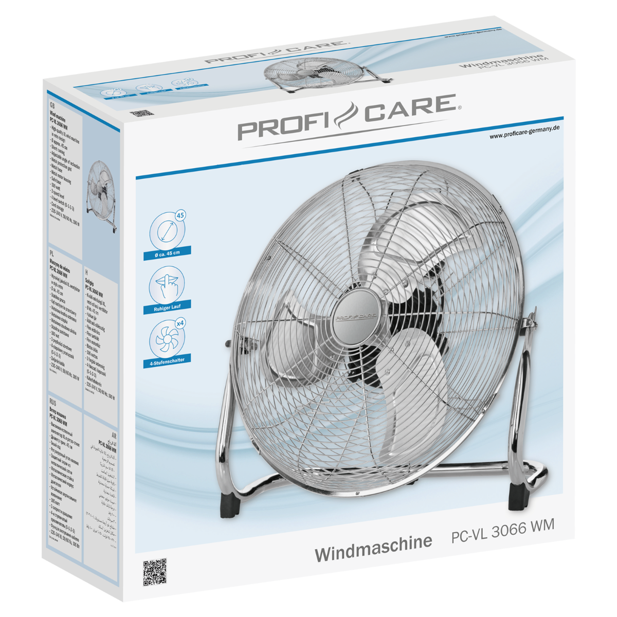 Proficare 45 cm Rüzgar Makinesi Vantilatör Silver