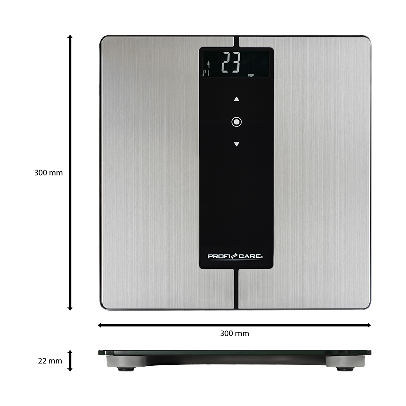 ProfiCare Vücut Analiz Baskülü Inox 9 Fonksiyonlu Bluetooth