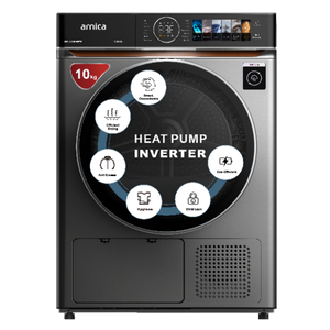 Arnica 10 Kg Isı Pompalı Dokunmatik Çamaşır Kurutma Makinesi Sİlver