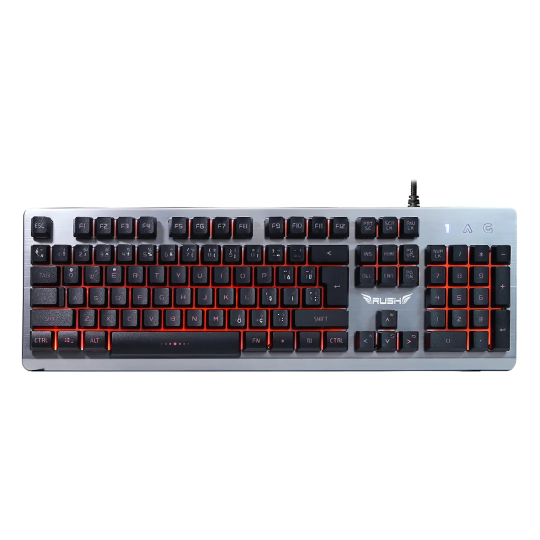 Rush Donzel Sese Duyarlı RGB Mekanik Hisli Gamer Oyuncu Klavyesi