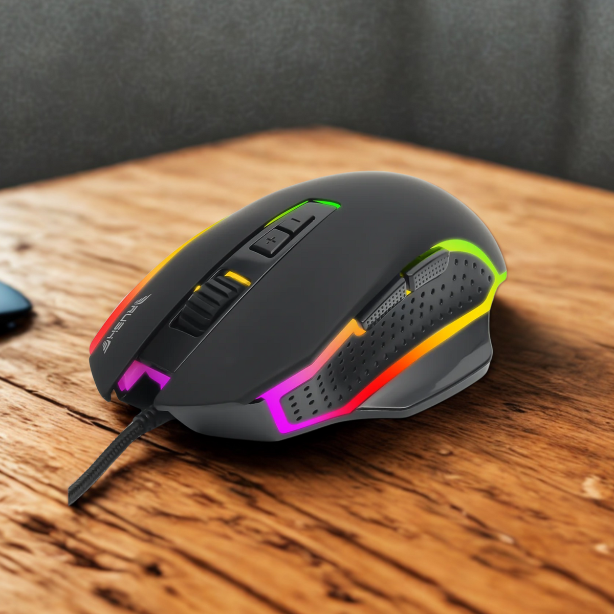 Rush Gloria RGB 2400DPI Makro Gaming Mouse Siyah