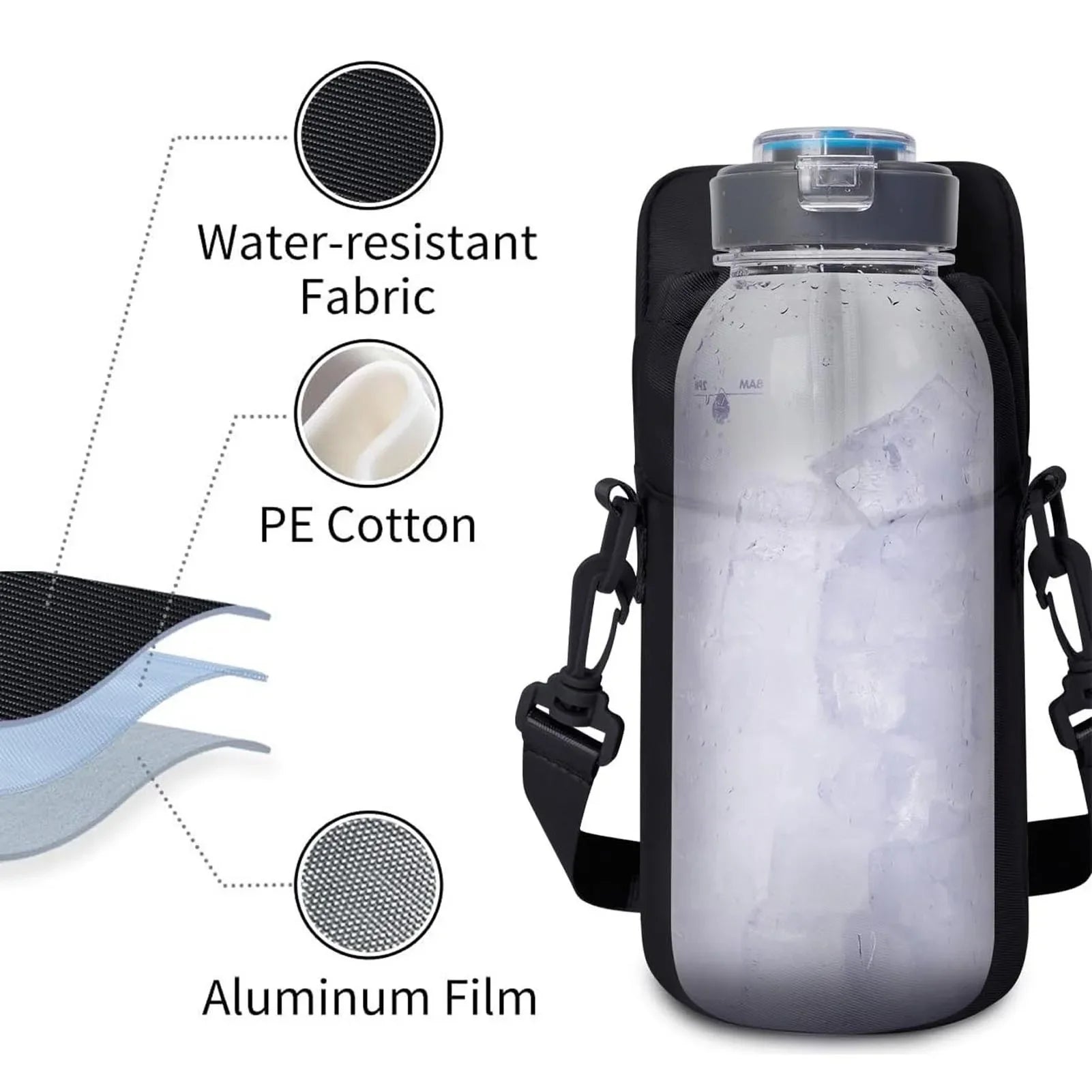 Askılı Manyetik Üç Mıknatıslı Fitness Seyahat Çantası Siyah