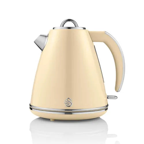 Swan Retro Jug Elektrikli Su Isıtıcısı Kettle 1.5 Litre 3000 w Krem