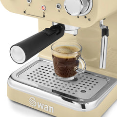 Swan Retro Pompalı Espresso Kahve Makinası Krem
