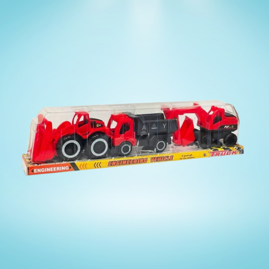 3'lü İnşaat İş Araçları Oyuncak Seti