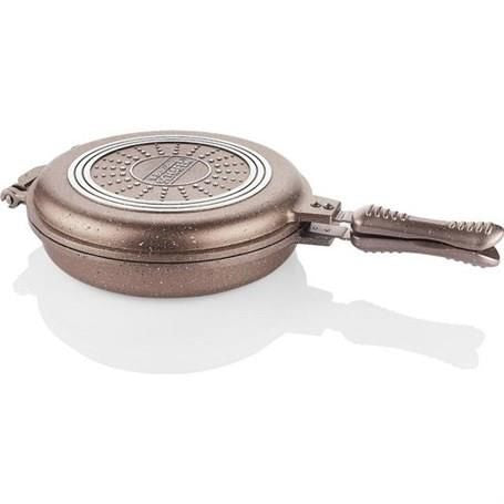 Schafer Yuvarlak Double GrillPan Çift Taraflı Izgara Tava Rose Gold