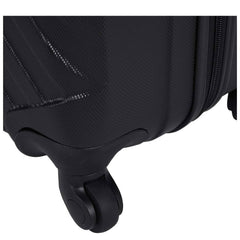 Sert Kasa Şifreli Tekerlekli Çok Bölmeli Bavul Valiz Siyah 55x35 Cm Küçük Boy