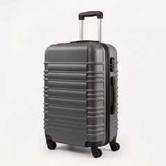 Sert Kasa Şifreli Tekerlekli Bavul Valiz Gri 75x50 Cm Büyük Boy