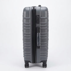 Sert Kasa Şifreli Tekerlekli Bavul Valiz Gri 75x50 Cm Büyük Boy