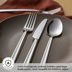 Emsan Çınar 24 Parça Kutulu Çatal Kaşık Bıçak Takımı