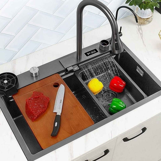 Multifonksiyonel Paslanmaz Çelik Akıllı 75x45 Cm Evye Seti