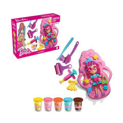Barbie Bebek 5 Renkli Hamurlu Giydirme Seti