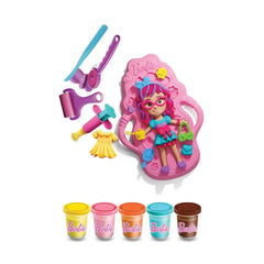Barbie Bebek 5 Renkli Hamurlu Giydirme Seti