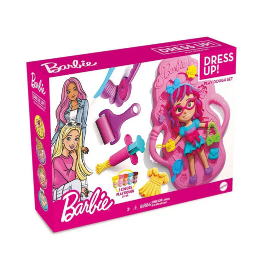 Barbie Bebek 5 Renkli Hamurlu Giydirme Seti