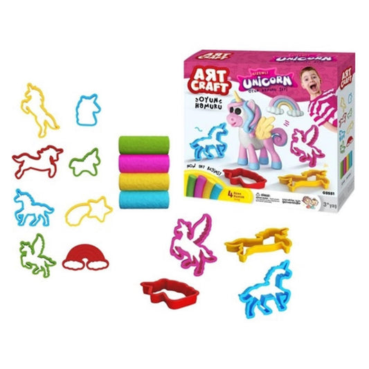 Art Craft Gizemli Unicorn 4 Renk Oyun Hamuru Seti