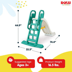 Dolu 2 si 1 Arada Büyük Su Kaydırağı Yeşil