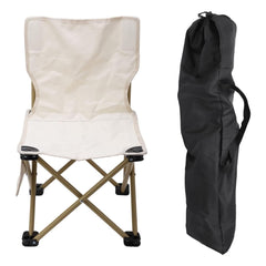 Oxford Kumaş 65x38x37 Saklama Çantalı Katlanabilir Taşınabilir Sandalye Krem