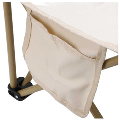 Oxford Kumaş 65x38x37 Saklama Çantalı Katlanabilir Taşınabilir Sandalye Krem