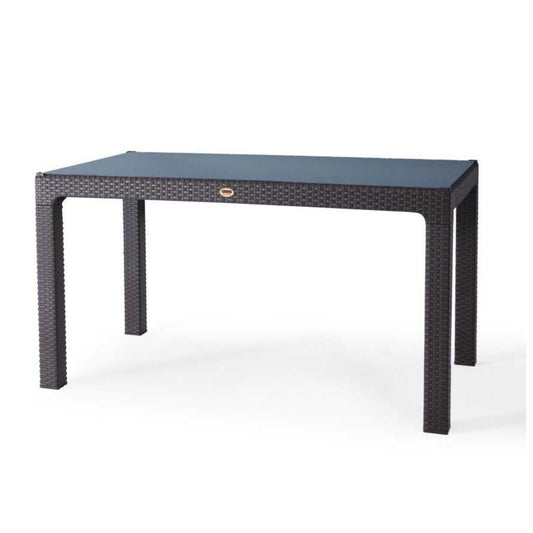 Heniver 90x150 Cm Camlı Masa Antrasit