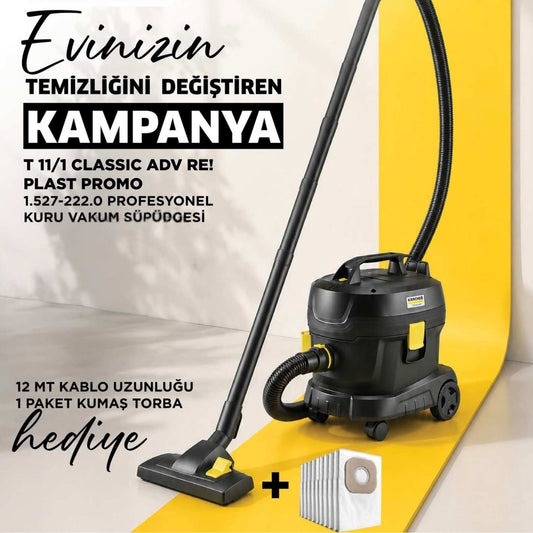 Karcher T 11/1 Klasik HEPA Re Plast Kuru Vakum Süpürgesi