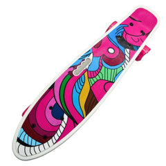 55 Cm Şeffaf Tekerlekli ve Işıklı Graffiti Desenli Kaykay