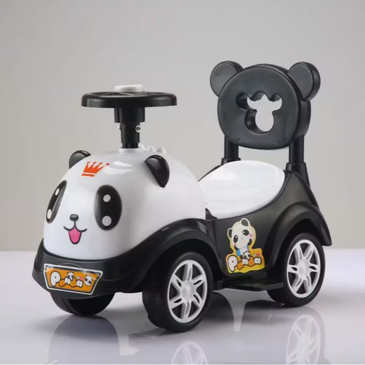 Müzikli Ayakla İtilen Çocuk Araba Scooter Buggy Siyah Beyaz