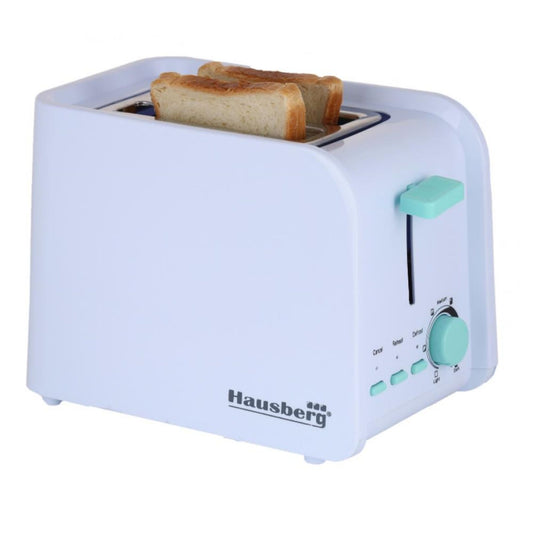 Hausberg 2 Dilim Kapasiteli Buz Çözme Fonksiyonlu Ekmek Kızartma Makinesi Beyaz Mavi