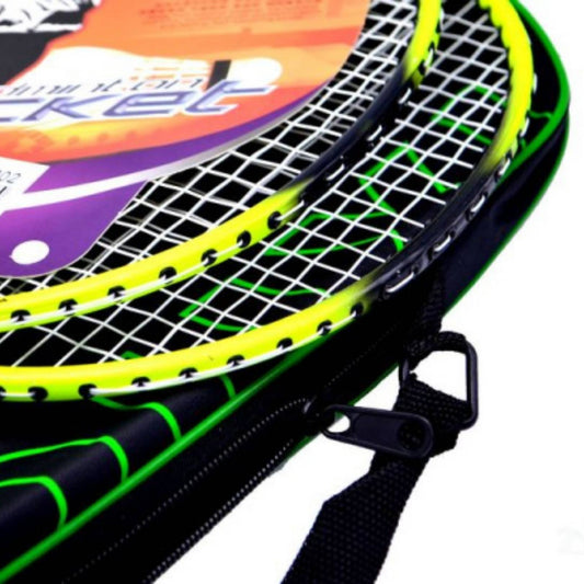 Çantalı 2 Li Badminton Raket Seti Sarı
