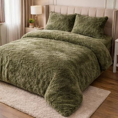 Welsoft 1.5 Kişilik Nevresim Takımı Koyu Yeşil