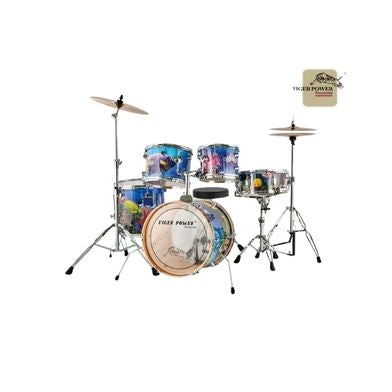 Tiger Power 5 Davul 2 Zil Bateri Davul Seti Aqua World