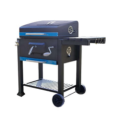 Ayarlanabilir Raflı Kömürlü Termometreli Barbekü Bahçe Izgarası Mangal