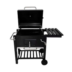 Ayarlanabilir Raflı Kömürlü Termometreli Barbekü Bahçe Izgarası Mangal