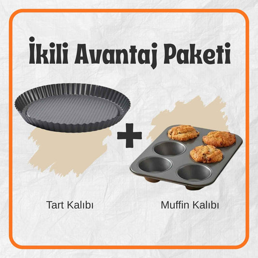 İkili Avantaj Paketi Tart ve Muffin Kalıbı
