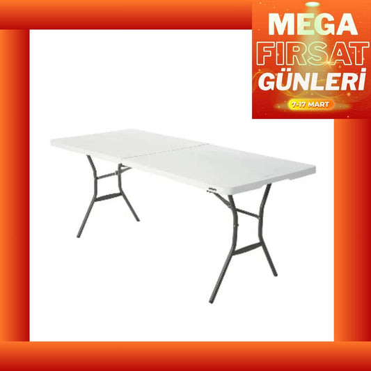 Katlanabilir 152x70x74 Çok Amaçlı Masa Beyaz