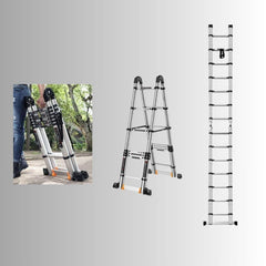 Alüminyum 5+5 Basamaklı 3.2 Metre Teleskopik A Tipi Uzayan Merdiven