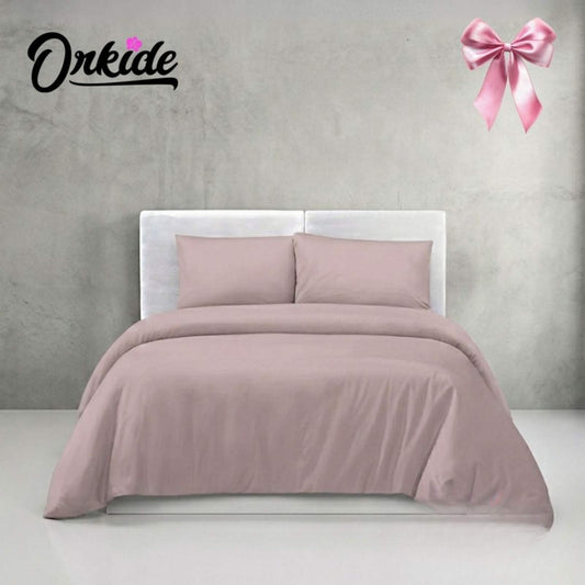 Mikro Saten 1.5 Kişilik Nevresim Takımı Pudra Pembe