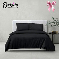 Mikro Saten 1.5 Kişilik Nevresim Takımı Siyah