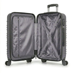 Sert Kasa Şifreli Tekerlekli Bavul Valiz Gri 75x50 Cm Büyük Boy