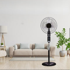Queen 20'' 5 Kanatlı 3 Hız Kademeli Sessiz Vantilatör Siyah