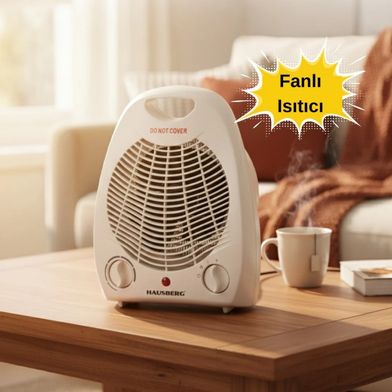 Hausberg Fanlı Isıtıcı Soba Beyaz