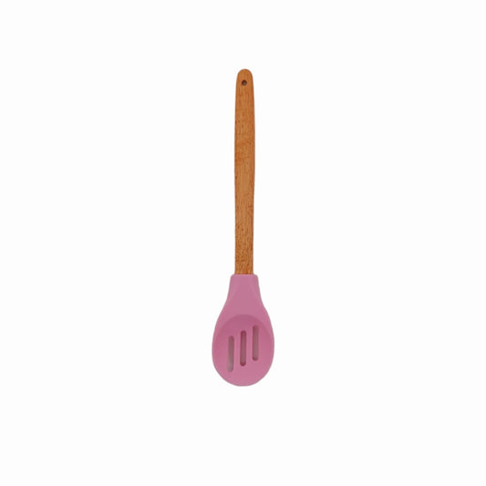 Silikon Delikli Kaşık 30.5x5.8 cm Pembe