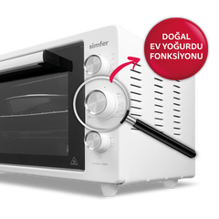 Simfer 42 Litre Turbo Beyaz Midi/Mini Fırın 1300W Beyaz