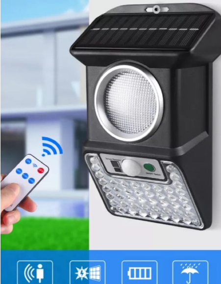 Solar Kumandalı Hareket Sensörlü Işık 59 Led