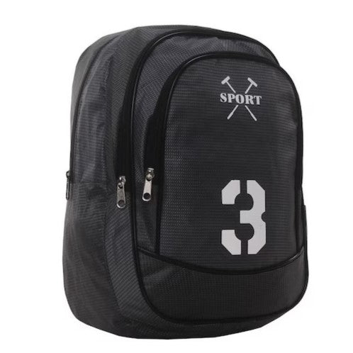 Sport 3 Bölmeli Orta Okul ve Lise Sırt Çantası Siyah