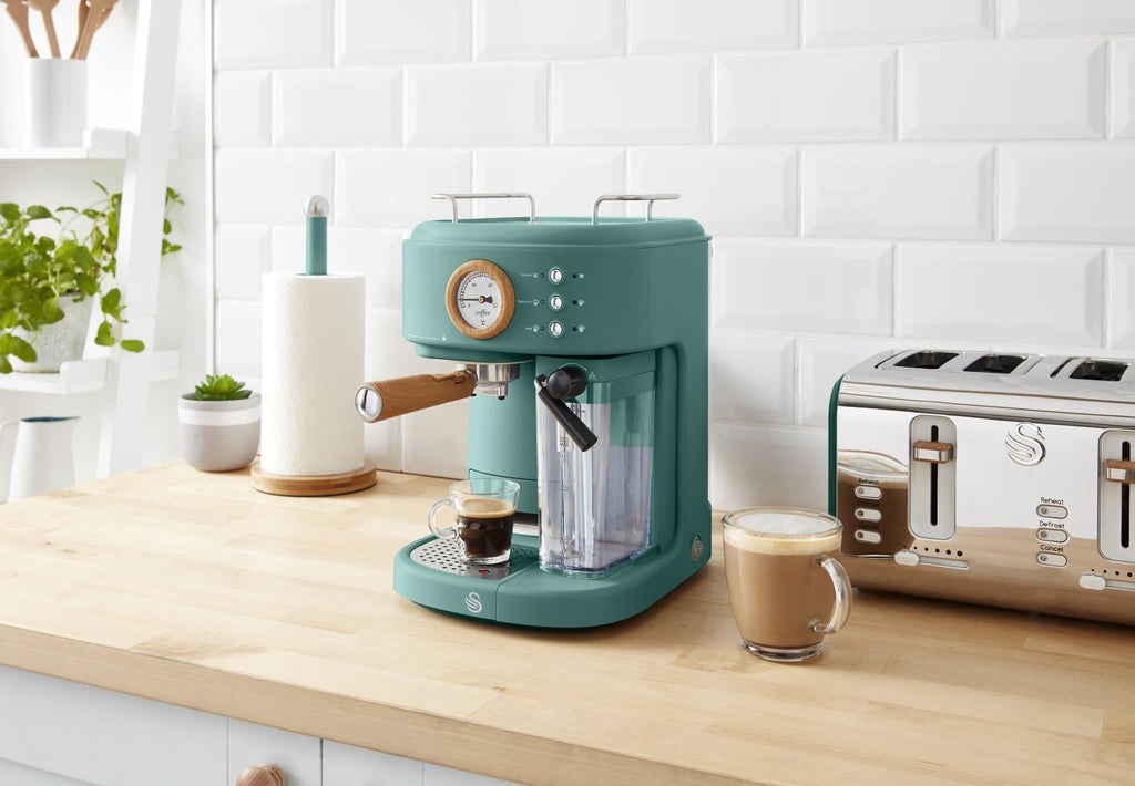 Swan Nordic Tek Dokunuşlu Espresso Kahve Makinesi Çam Yeşili