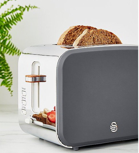 Swan Nordic 2 Dilimli Ekmek Kızartma Makinesi Gri