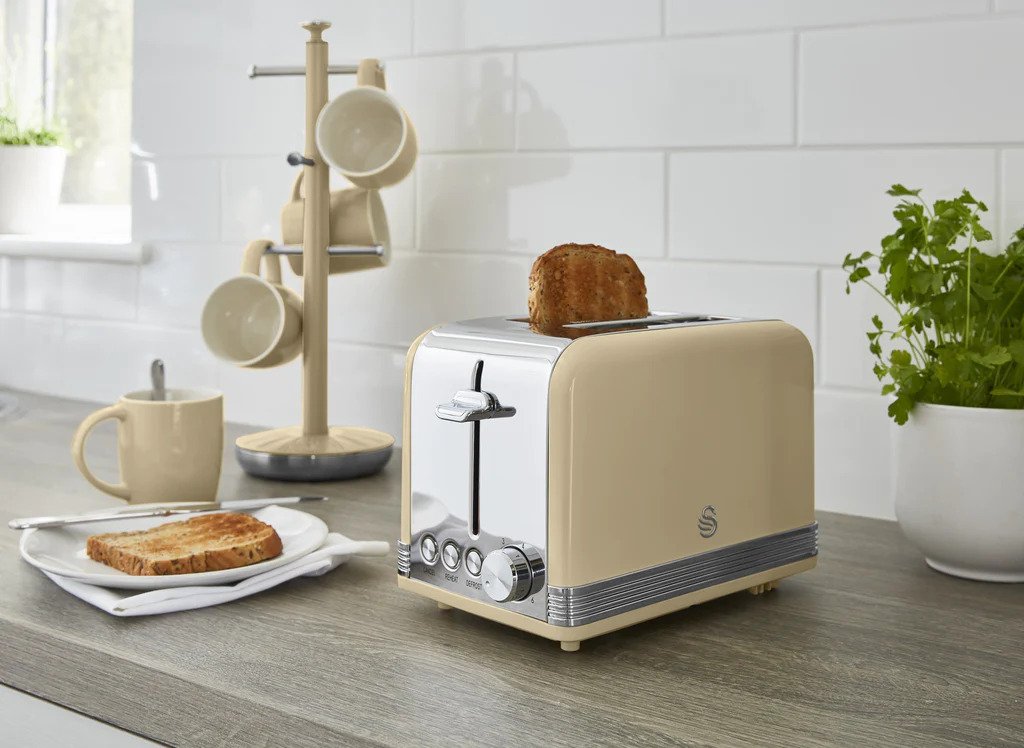 Swan Retro 2 Dilimli Ekmek Kızartma Makinesi Sarı