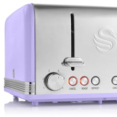 Swan Retro 4 Dilimli Ekmek Kızartma Makinesi Menekşe